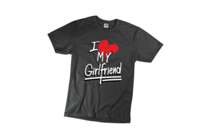 I love my girlfriend férfi póló termék minta