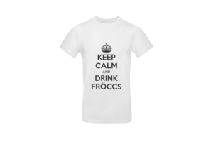 Keep calm and drink fröccs póló férfi fekete minta