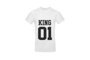 King 01 póló férfi fekete minta