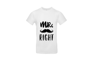 Mr. Right póló férfi fekete minta