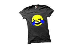 Nevető emoji vicces női póló termék minta
