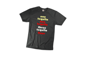 One two three tequila floor vicces férfi póló termék minta