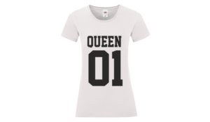 Queen 01 póló női fekete minta